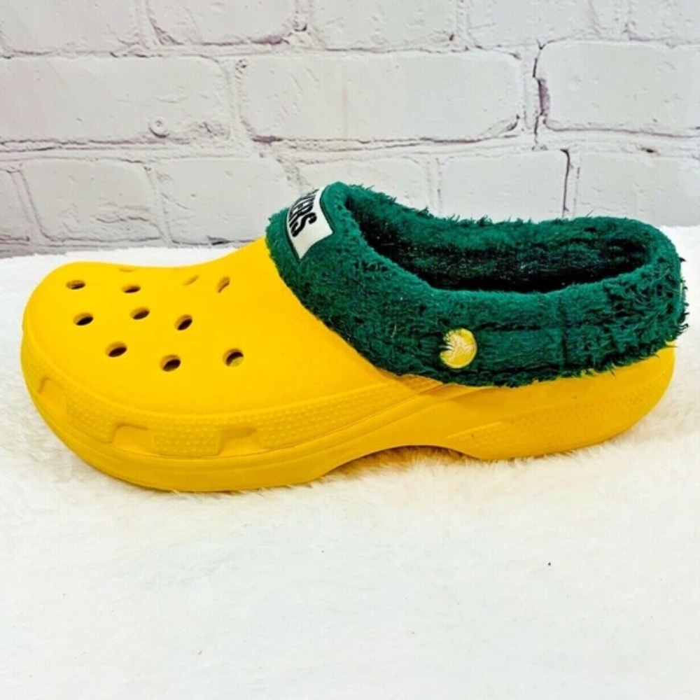 Green Bay Packers Yellow & Green Crocs Shoes 11